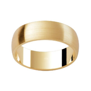 Yellow gold wedding band for men