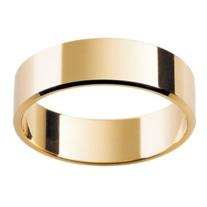 Yellow gold men's wedding band