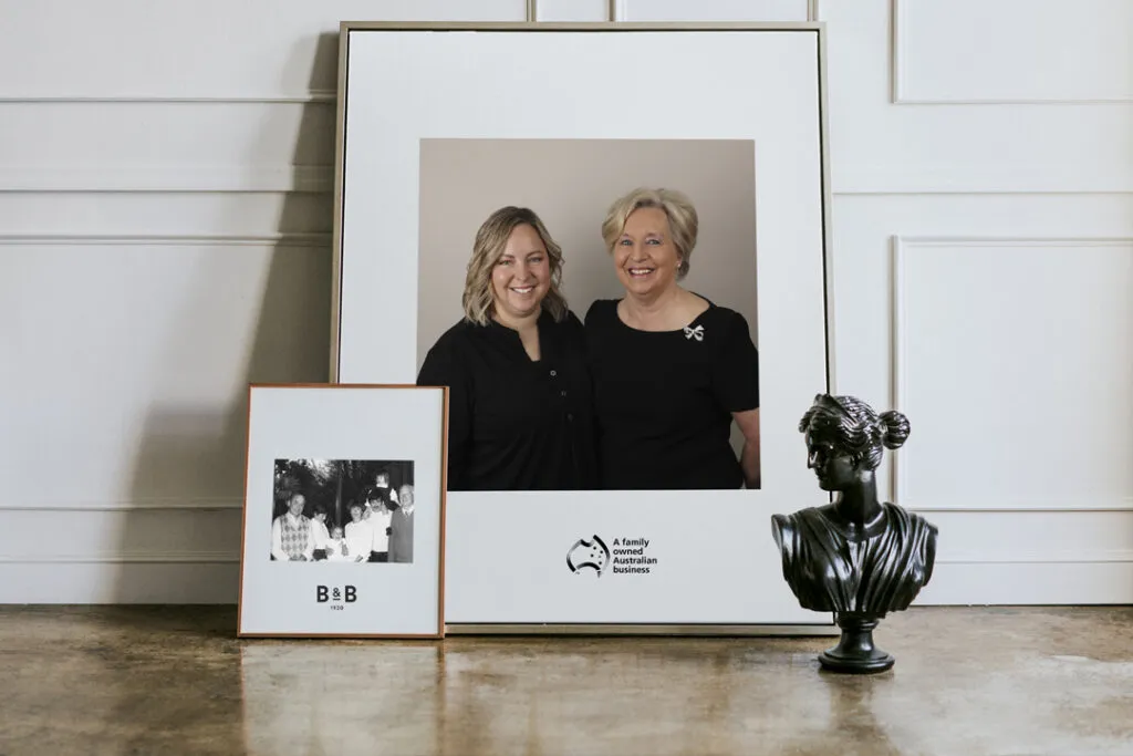 Glenda Brunt & Cheri Spargo in a family business Australia frame