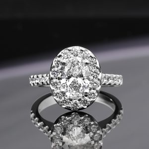 oval halo ring