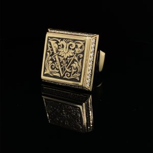 diamond signet ring