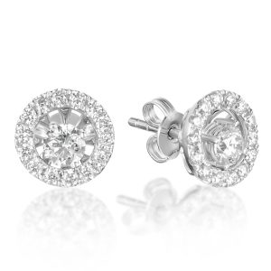 diamond halo enhancer earrings
