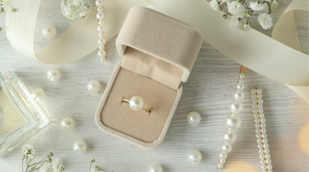 pearl engagement ring