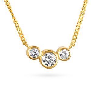 Bezel Set Diamond Necklace