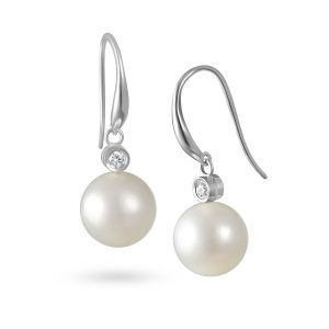 white gold pearl earrings