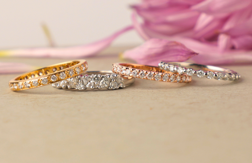 different styles of diamond rings