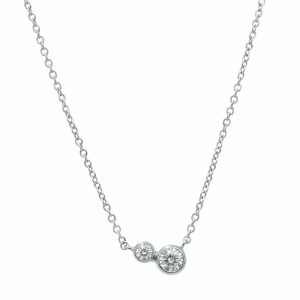 Two-stone diamond pendant