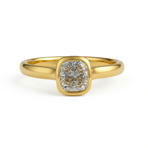 cushion cut diamond ring