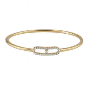 diamond bangle in 18ct yellow gold