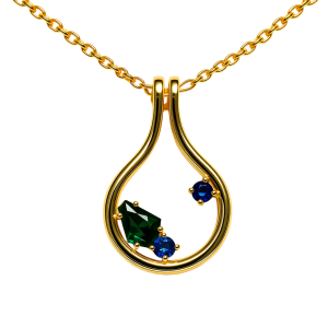 ring holder necklace with gemstones