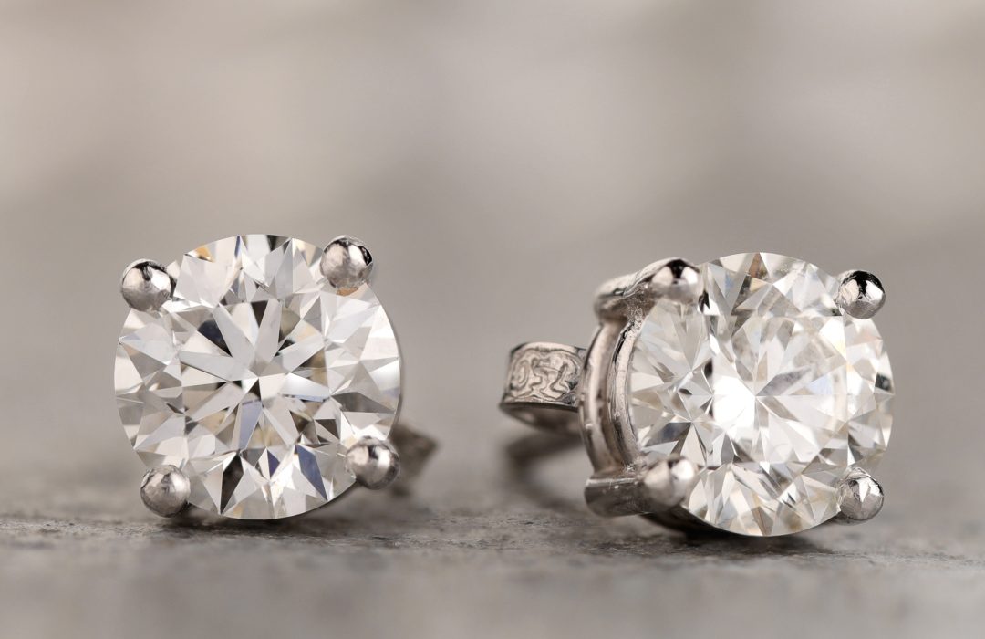 diamond stud earrings