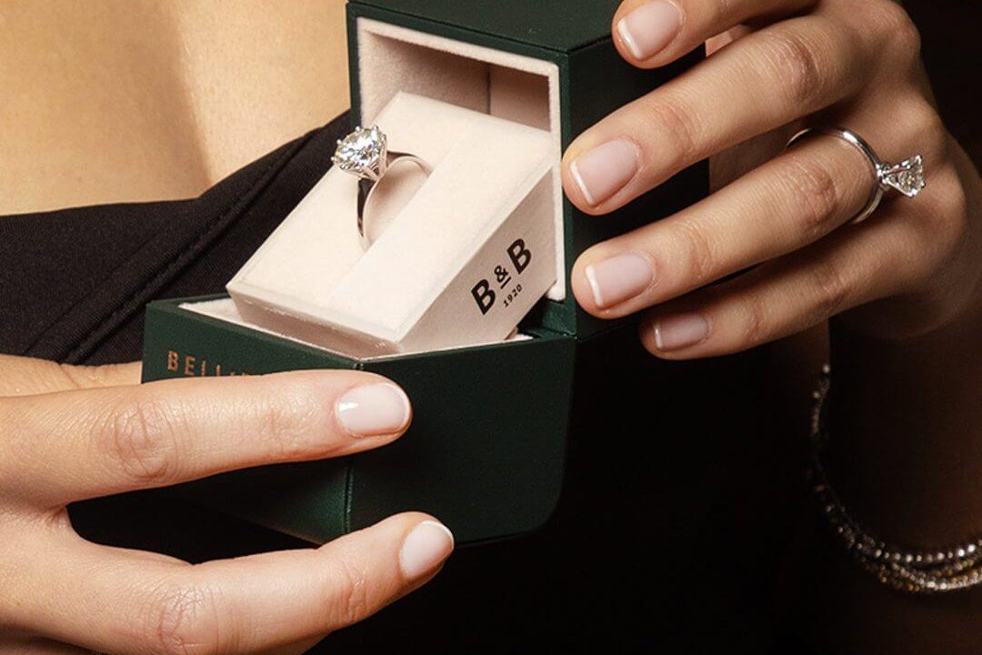 solitaire ring in box
