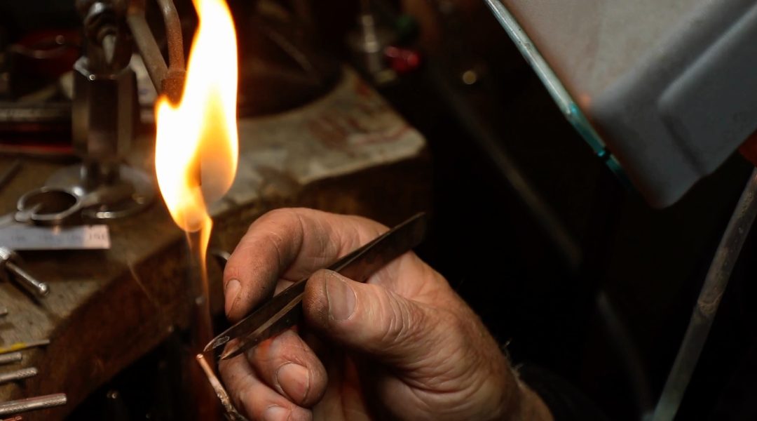 jewellers torch on jewellery