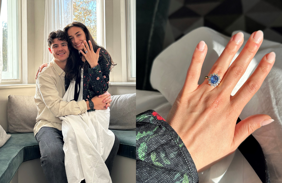 nathan engagement sapphire ring photos